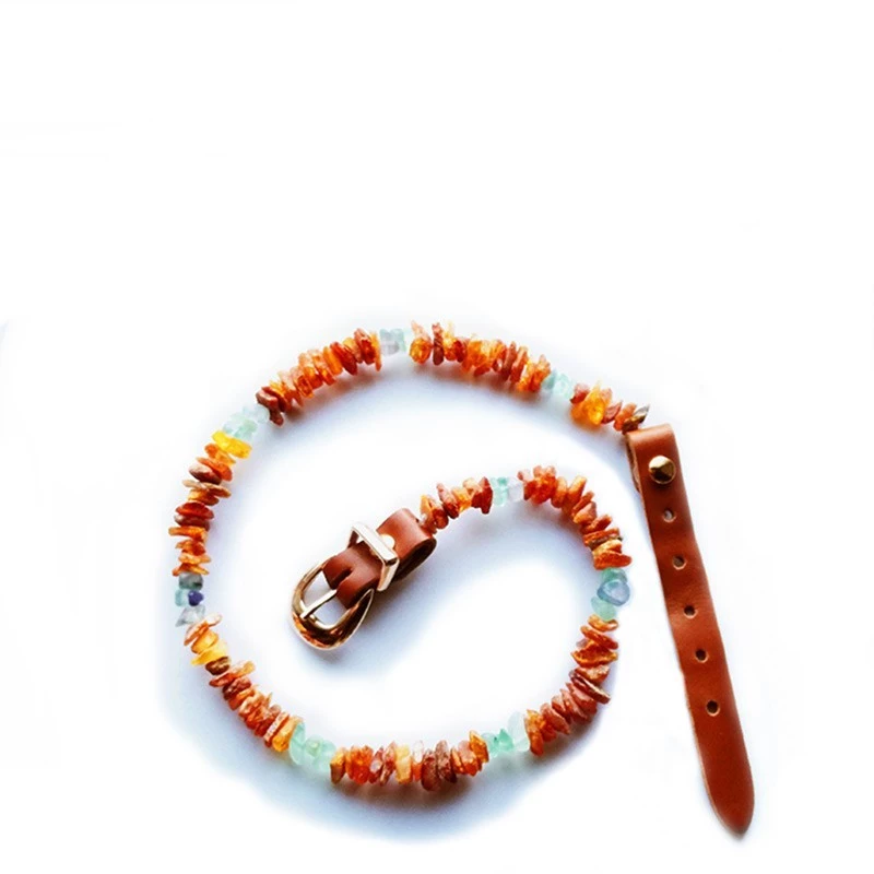 Bio Pet Store COLLARE ANTIPARASSITARIO ALL'AMBRA BALTICA NATURALE CON FLUORITE