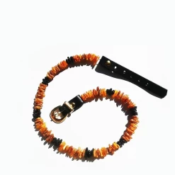 Bio Pet Store COLLARE ANTIPARASSITARIO ALL'AMBRA BALTICA NATURALE CON PERLE NERE