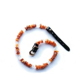 Bio Pet Store COLLARE ANTIPARASSITARIO ALL'AMBRA BALTICA NATURALE CON QUARZO IALINO