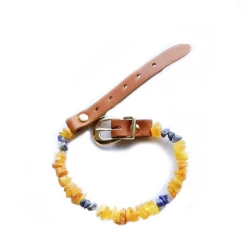 Bio Pet Store COLLARE ANTIPARASSITARIO ALL'AMBRA BALTICA NATURALE LEMON CON SODALITE
