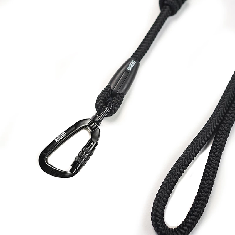 RINGHIO - GUINZAGLIO TOTAL BLACK MOSCHETTONE CLIMB 300CM - immagine 2