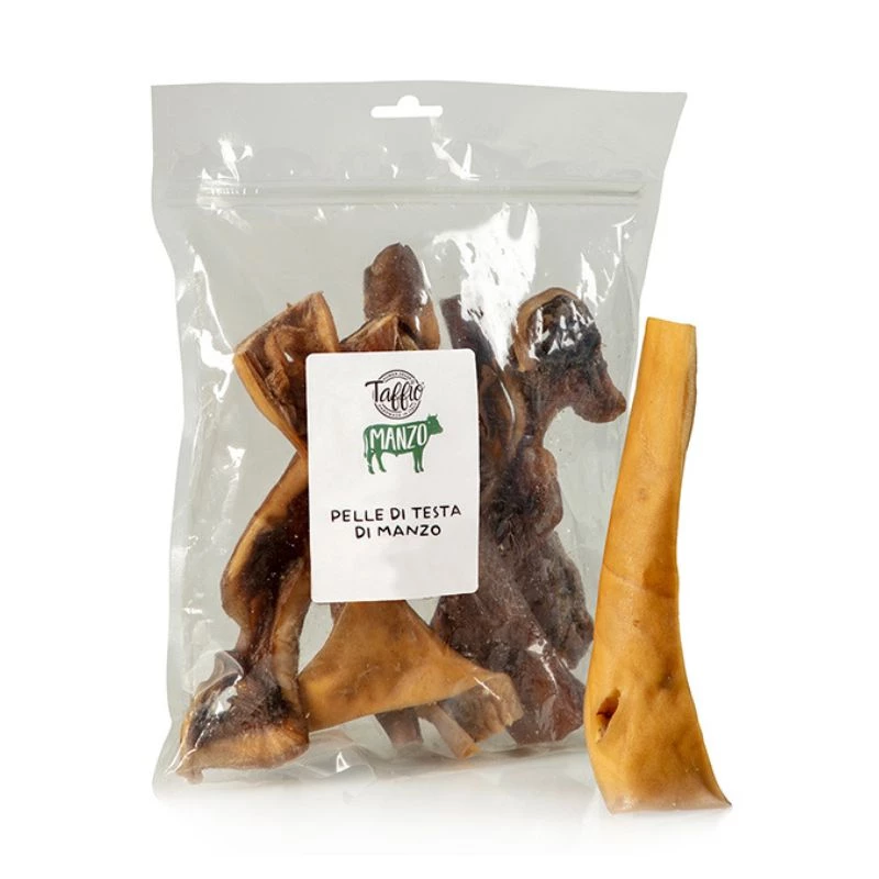 TAFFIO PET FOOD - PELLE DELLA TESTA DEL MANZO 20CM